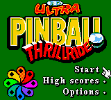 3-D Ultra Pinball - Thrillride (USA) Title Screen